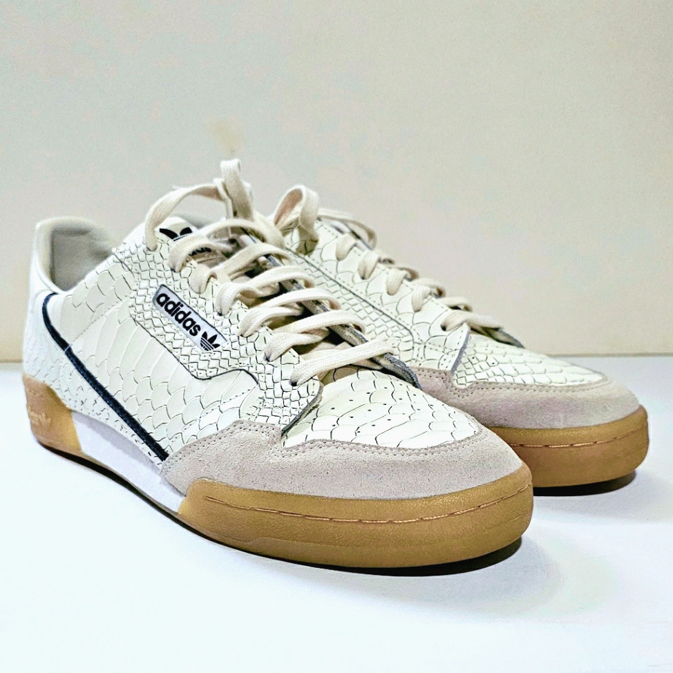 Adidas Continental 80 - *Rare White / Carbon Grey 'Phython' - Sz 12.5